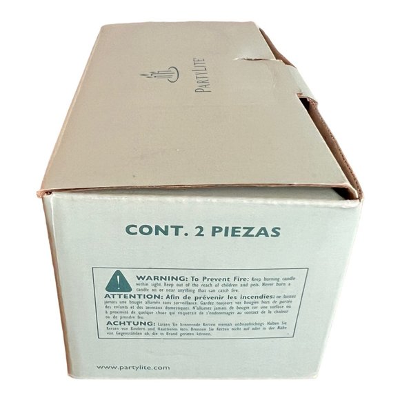 Set of 2 Partylite P0463 Illusions Swirl Glass Votive Candle Holders Clear - Picture 9 of 13